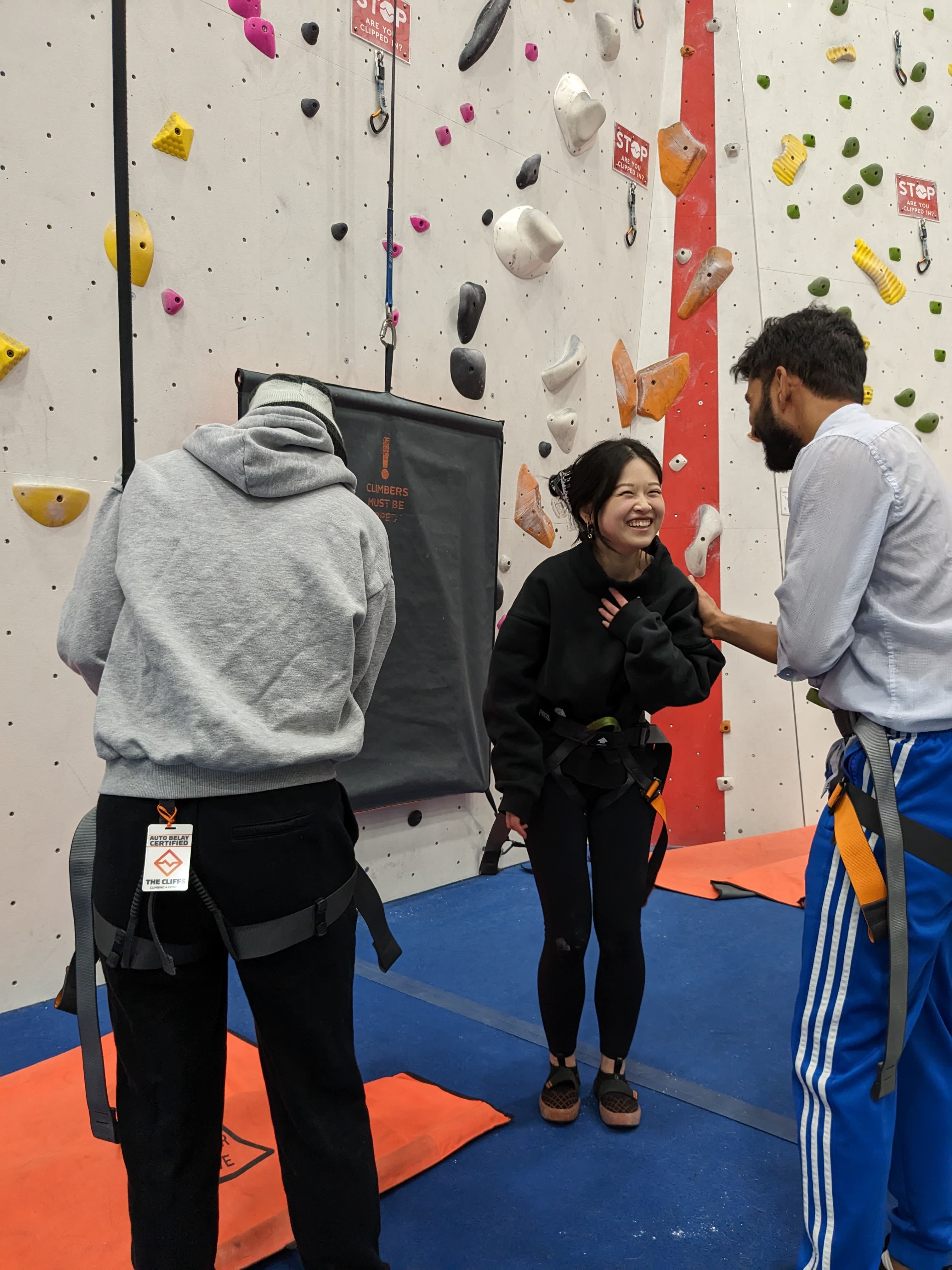 PhD students ready to climb