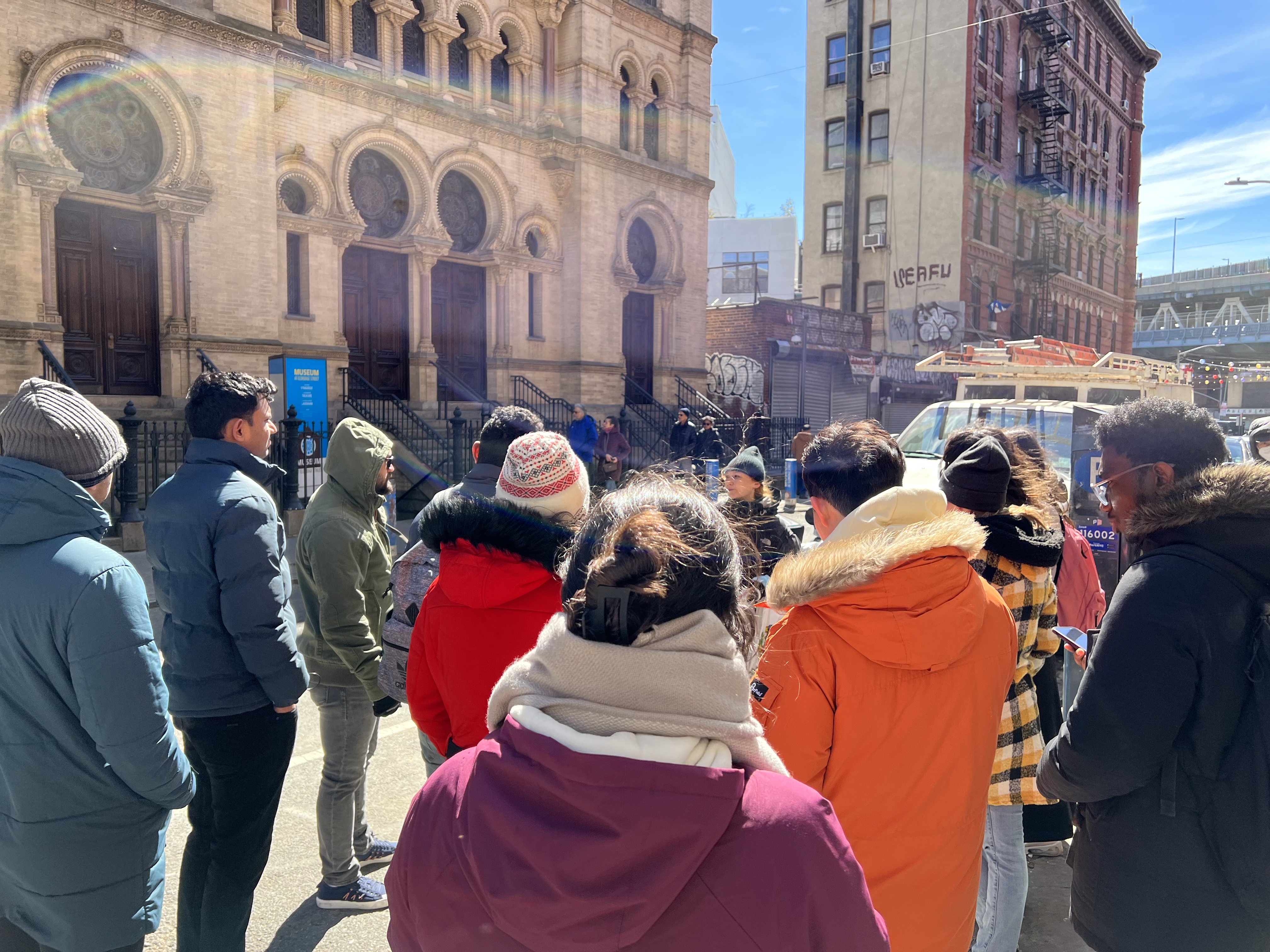 PhD students having a food tour in lower Manhattan